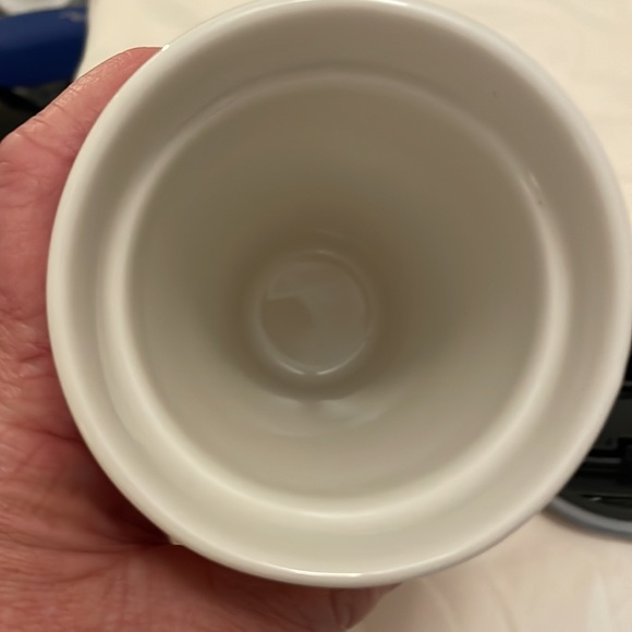 STARBUCKS VINTAGE 2014 ZIG-ZAG 10oz DOUBLE WALLED CERAMIC TUMBLER. - Picture 5 of 9